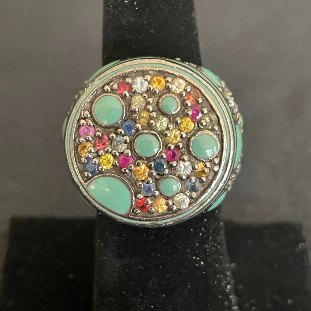Matthew Campbell Laurenza Turq and multi stone ring